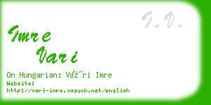 imre vari business card